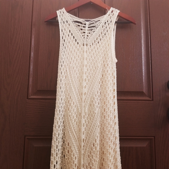 Boho Crochet dress (lined), Large ,EUC - Picture 4 of 12